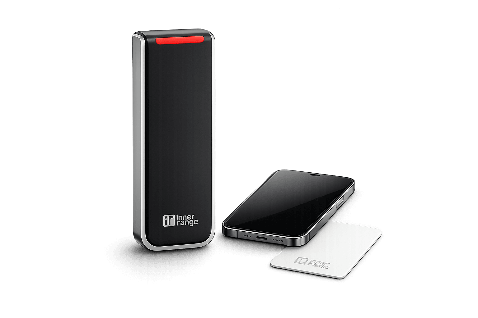 Access control reader with a smartphone and access card